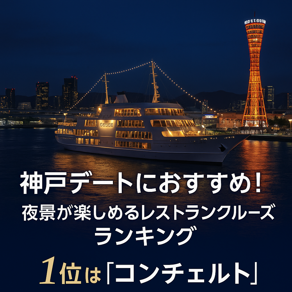 神戸デートにおすすめ！夜景が楽しめるレストランクルーズランキング｜1位は「コンチェルト」